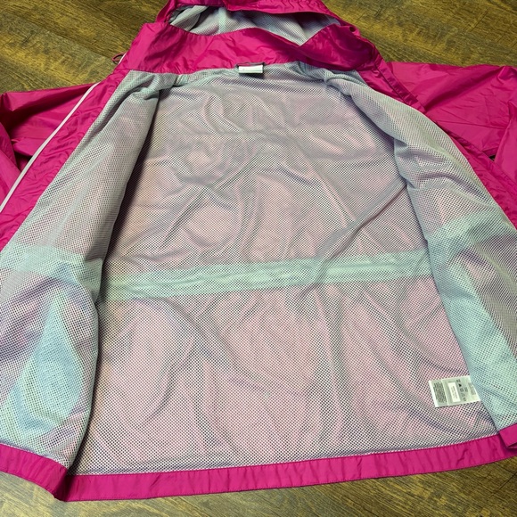 Columbia Stone Creek LightWeight Jacket Wind Breaker Womens Large Pink Cinched - Picture 9 of 13